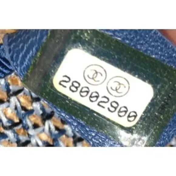 Chanel Deauville Logo Shopping Tote Printed Raffia Large Blue, Neutral - Picture 7 of 7